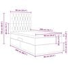 vidaXL Aufbewahrungsbett mit Matratze Taupe 90 x 200 cm Polyester