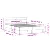 vidaXL Bettgestell mit Kopfteil LED-Beleuchtung Grau Sonoma 140x190 cm
