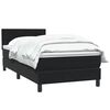 vidaXL Boxspringbett mit Matratze Schwarz 100x220 cm Samt