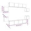 vidaXL 8-tlg. TV-Schrank-Set Grau Sonoma Holzwerkstoff