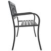 vidaXL Gartenbank Schwarz 120 cm Stahl