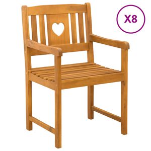 vidaXL Bank Outdoor 8 pcs Natur 56 x 55,5 x 90 cm Massivholz Akazie