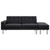 vidaXL Schlafsofa Kunstleder Schwarz