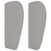 vidaXL Kopfteil mit Ohren Hellgrau 203x23x78/88 cm Stoff