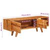 vidaXL TV-Schr&auml;nk mit Regal Braun 110 x 30 x 40 cm Massivholz Akazie