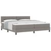 vidaXL Boxspringbett mit Kopfteil Taupe 200 x 200 cm Stoff
