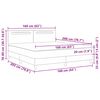 vidaXL Boxspringbett mit Matratze Schwarz 160 x 200 cm Kunstleder