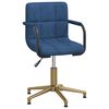 vidaXL Esszimmerst&uuml;hle 4 Stk. Drehbar Blau Samt