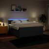 vidaXL Boxspringbett mit Matratze Blau 180x200 cm Stoff