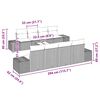vidaXL Garten-Sofa-Set mit Kissen 7 pcs Braun und Creme Poly-Rattan