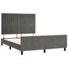vidaXL Bettgestell ohne Matratze Dunkelgrau 140x200 cm Samt