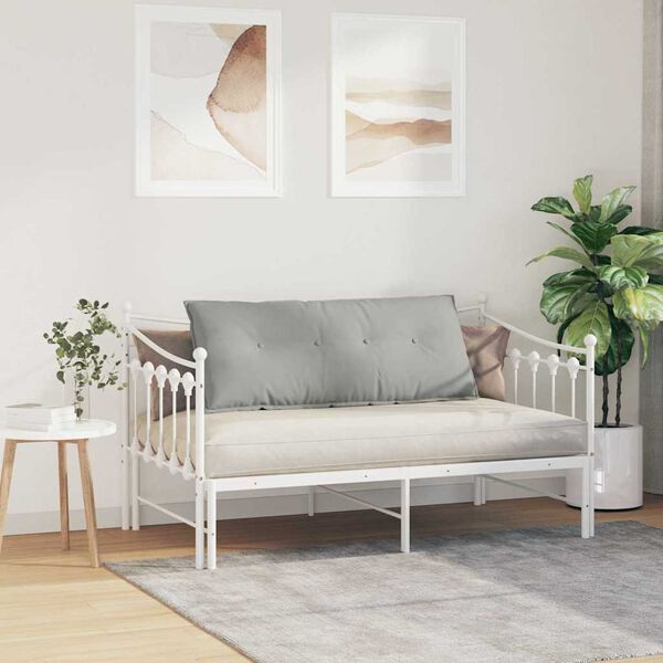 vidaXL R&uuml;ckenkissen Hellgrau 120 x 50 cm Mikrofaserstoff