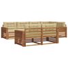 vidaXL Outdoor-Sofagarnitur 7 stk. Natur und Beige