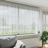 vidaXL Spitzenvorhang mit Vorh&auml;ngen Floral Wei&szlig; 180 x 750 cm Polyester