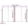 vidaXL Seitenmarkise Ausziehbar Schwarz 200x600 cm