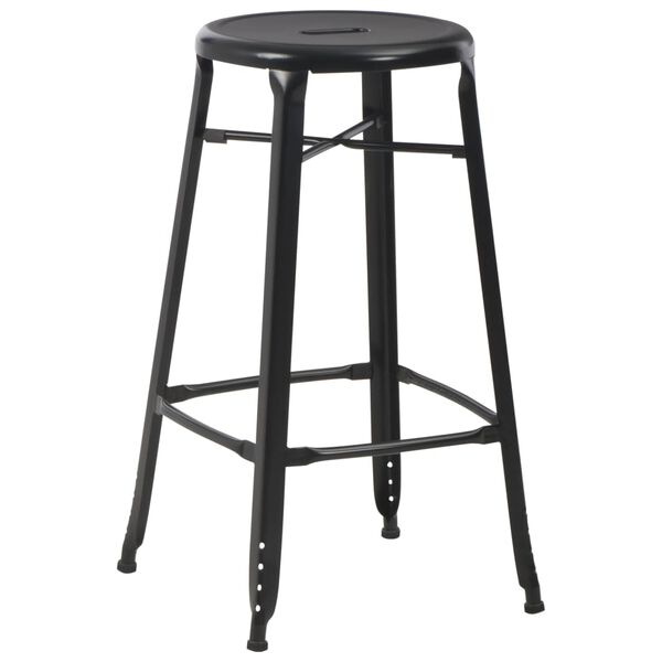 vidaXL Barhocker 6 Stk. Schwarz Stahl