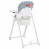 vidaXL Baby-Hochstuhl Hellgrau Aluminium