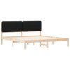 vidaXL Bettgestell mit gepolstertem Kopfteil Schwarz 180 x 200 cm