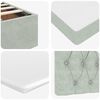 vidaXL Ottoman-Bett mit Matratzen Hellgrau 200x200 cm Samt