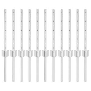 vidaXL Zaunpfosten 11 pcs Silber 40 cm Stahl