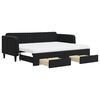 vidaXL Tagesbett Ausziehbar mit Schubladen Schwarz 90x200 cm Samt