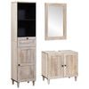 vidaXL Badezimmerm&ouml;bel-Set 3 Stk. Wei&szlig; Holzwerkstoff