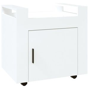 vidaXL B&uuml;rowagen Hochglanz-Wei&szlig; 60x45x60 cm Holzwerkstoff