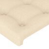vidaXL Boxspringbett mit Matratze Creme 140x190 cm Stoff