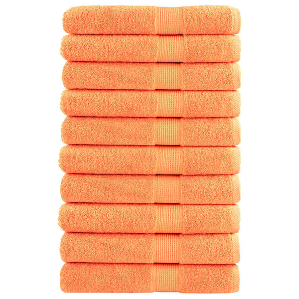 vidaXL Premium-Handt&uuml;cher SOLUND 10 Stk. Orange 100x200 cm 600 g/m&sup2;