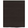 vidaXL Wandregal Dunkelbraun 40x50x2 cm Massivholz Eiche Behandelt