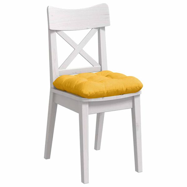 vidaXL Sitzkissen 4 pcs Helles Gelb 45 x 45 cm Cordstoff