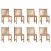 vidaXL Gartenst&uuml;hle 8 Stk. mit Kissen Massivholz Teak