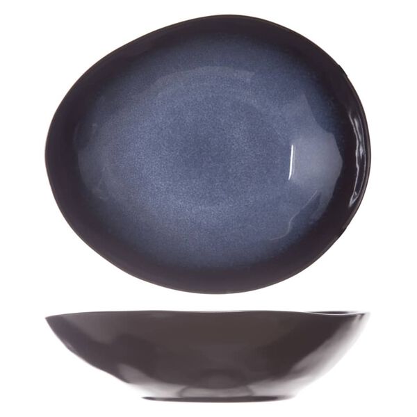 Cosy & Trendy Tiefe Teller Sapphire 4 Stk. Oval 19,5x16,5cm Saphirblau