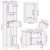 vidaXL Badezimmerm&ouml;bel Set mit Schubladen 3 pcs Wei&szlig; Massivholz Mango
