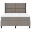 vidaXL Boxspringbett mit Matratze Taupe 200 x 140 cm Stoff