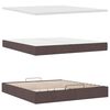 vidaXL Ottoman-Bett mit Matratzen & LEDs Dunkelbraun 200x200 cm Stoff
