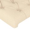 vidaXL Kopfteil Creme 90x7x118/128 cm Stoff