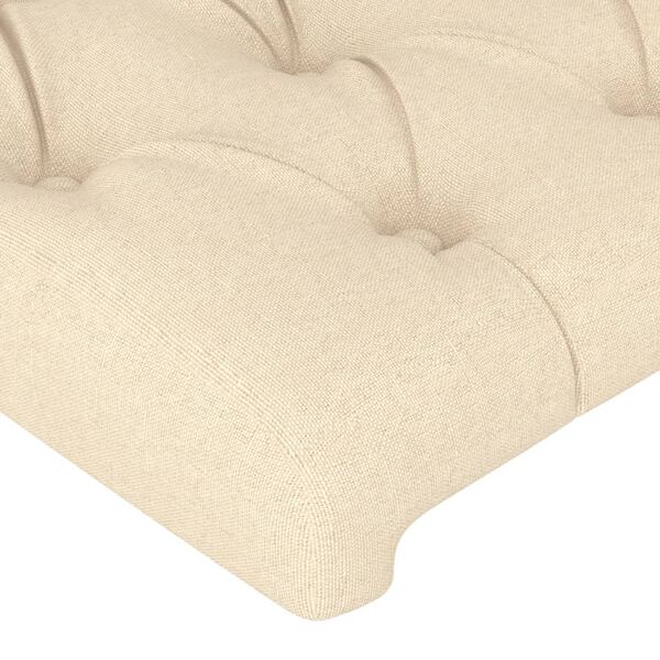vidaXL Kopfteil Creme 90x7x118/128 cm Stoff