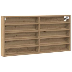 vidaXL Vitrine Wandhalterung Artisan-Eiche 100 x 8,5 x 50 cm