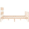 vidaXL Massivholzbett mit Kopfteil 140x190 cm