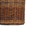 vidaXL Blumentopfkorb mit Speicher 2 pcs Braun Kubu Rattan