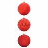 vidaXL Weihnachtsbaumkugel Set XXL 3 Stk. Rot &Oslash; 25 cm Kunststoff LEDs