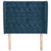 vidaXL Kopfteil mit Ohren Dunkelblau 103x23x118/128 cm Samt