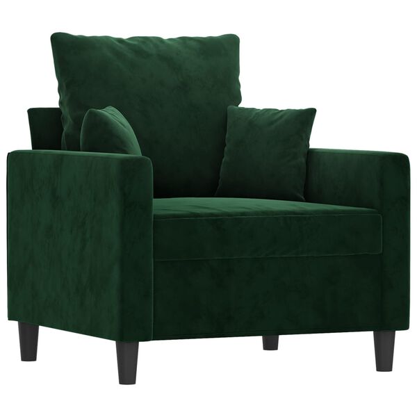vidaXL Sessel Dunkelgr&uuml;n 60 cm Samt