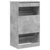 vidaXL Schuhschrank mit 2 Klappen Betongrau 60x42x108 cm