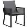 vidaXL Garten Essgruppe 9 pcs Schwarz Poly-Rattan