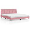 vidaXL Bett mit Matratze "Hanko" Rosa 180x200 cm Samt