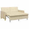 vidaXL Schlafsofa Ausziehbar Creme Stoff
