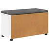 vidaXL Flurbank Wei&szlig; 80 x 38 x 46 cm Spanplatte und Polsterstoff