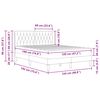 vidaXL Bettgestell mit Matratze Hellgrau 120 x 190 cm Samt